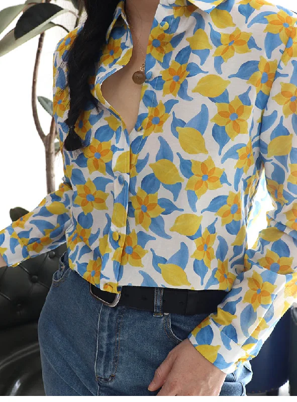 Nonothing| Silk/cotton blend shirt in yellow