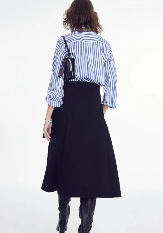 Nonothing|Women's cotton shirt in blue stripe