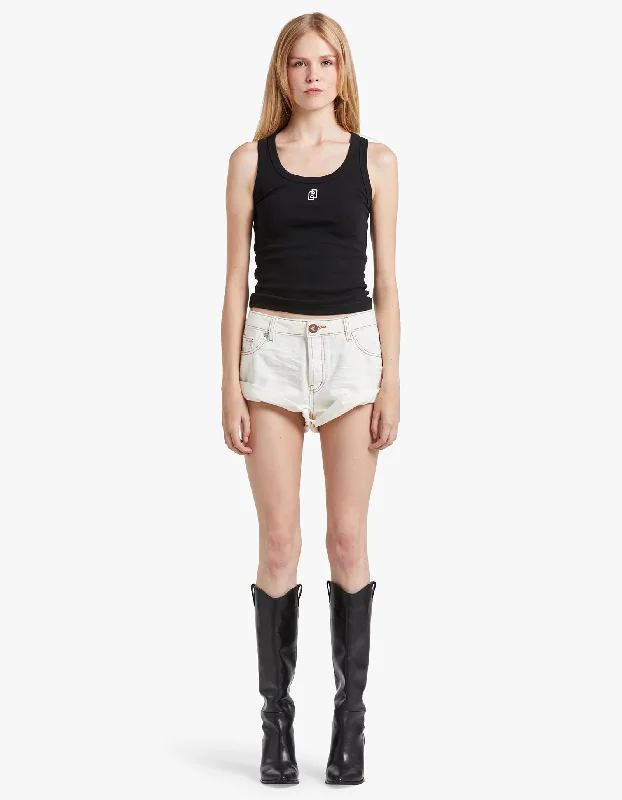 Bandits Low Waist Denim Short - White Beauty