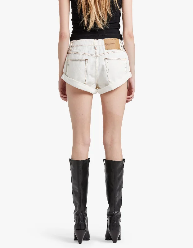 Bandits Low Waist Denim Short - White Beauty