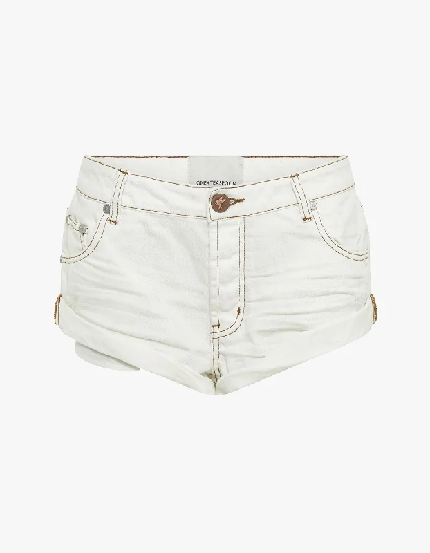 Bandits Low Waist Denim Short - White Beauty