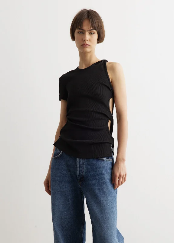 Open Twist Side T-Shirt