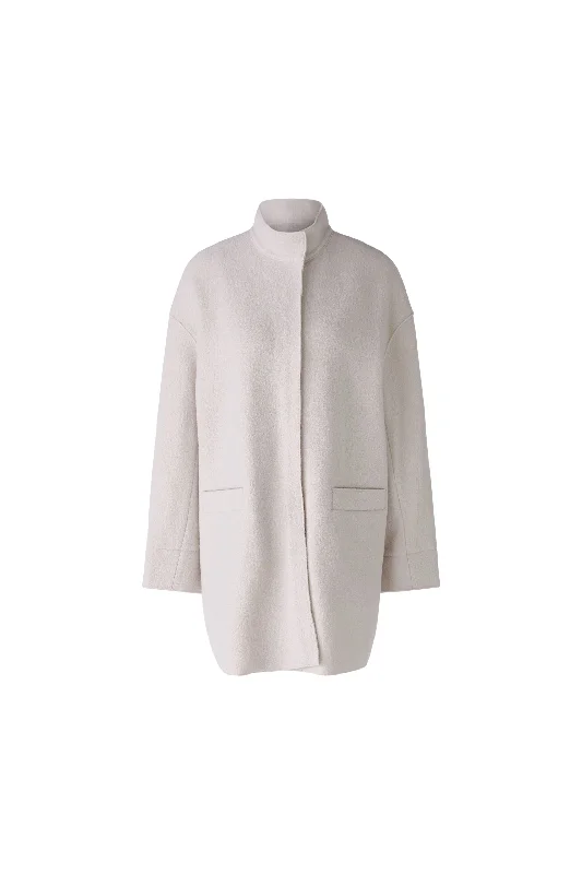 Oui Wool Funnel Collar Coat