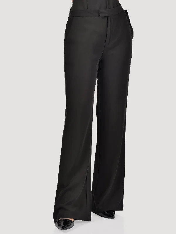 Flared High-Waist Pants