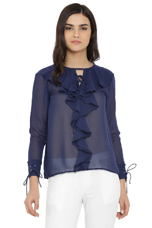 Royal Ruffle Casual Top