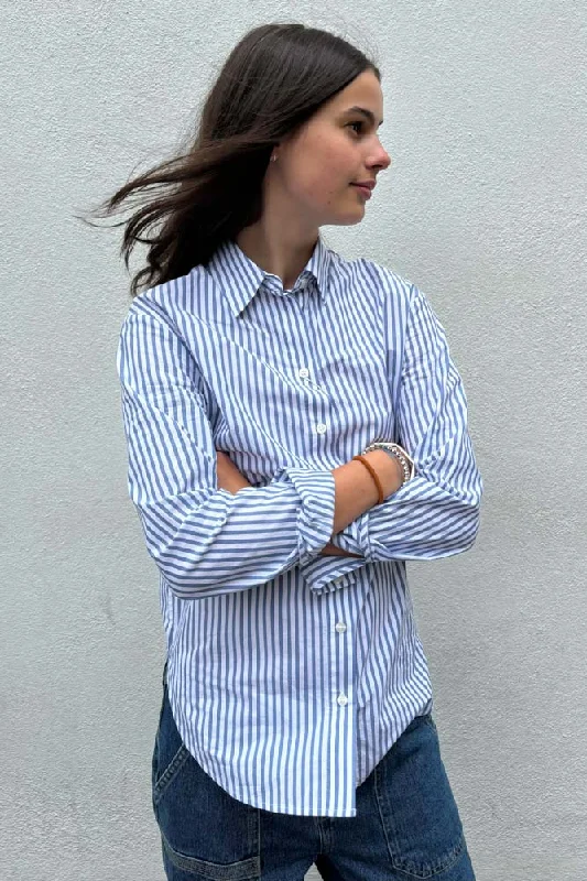 Samsoe & Samsoe Samadisoni Blue White Stripe Shirt