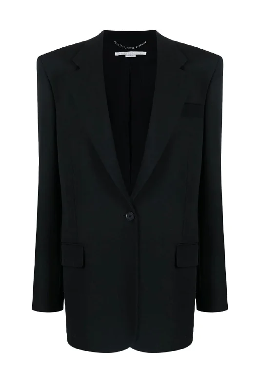 Stella McCartney Twill Tailoring Single Breasted Blazer - Black