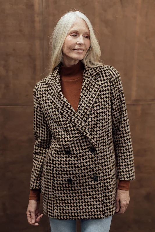 The Scanlan Wool Jacket - Chocolate Houndstooth