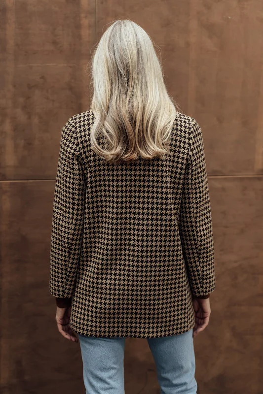 The Scanlan Wool Jacket - Chocolate Houndstooth