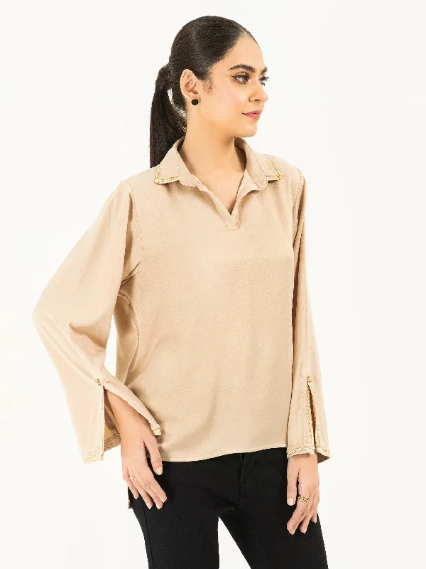 Embellished Viscose Top