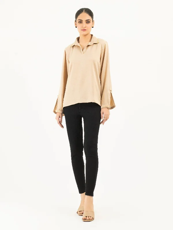 Embellished Viscose Top