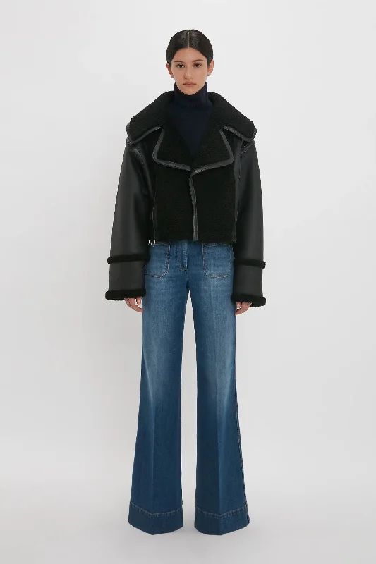 Victoria Beckham Shearling Jacket - Black