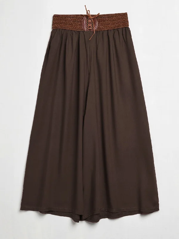 Belted Culotte Pants