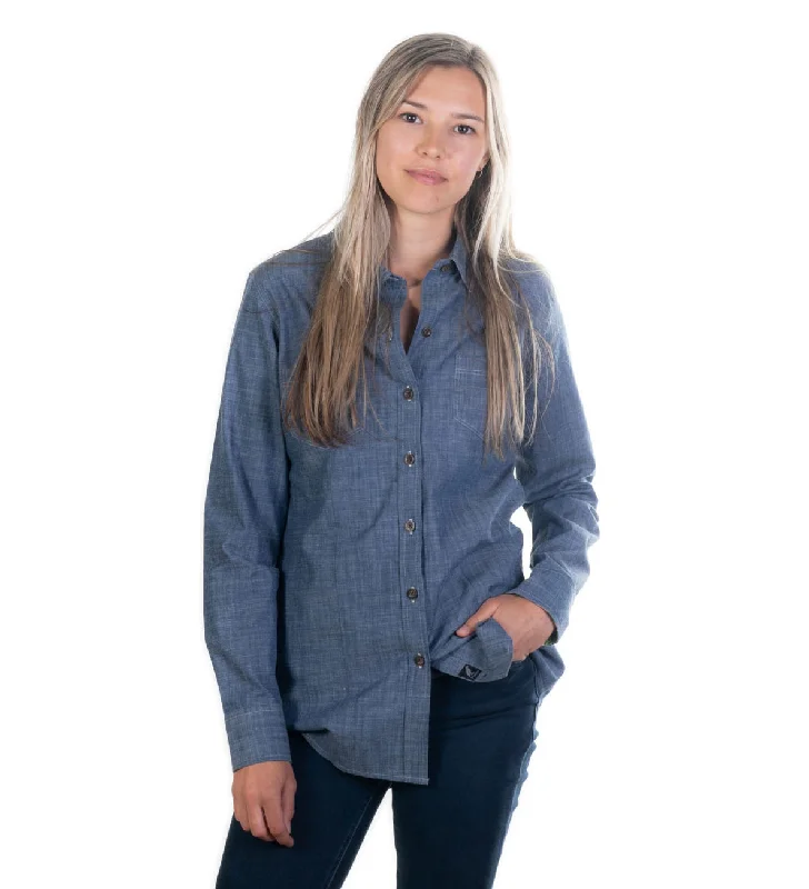 Women's Cascade Shirt- Indigo Blue Chambray