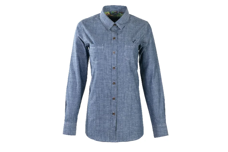 Women's Cascade Shirt- Indigo Blue Chambray