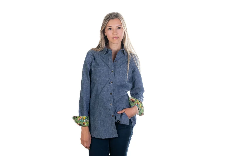 Women's Cascade Shirt- Indigo Blue Chambray